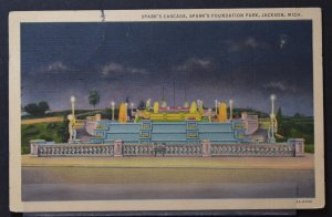 Jackson, MI - Spark's Cascade, Spark's Foundation Park - 1938