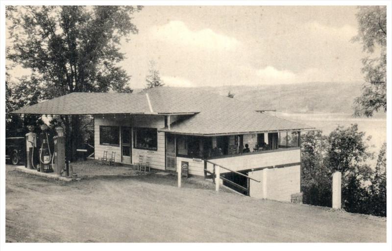 9428 NY Watkins Glen  Hector Falls Cabins, Gas Station,