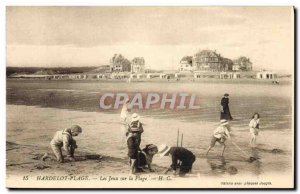 Old Postcard Hardelot Plage beach games