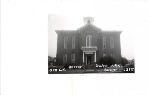 D44/ Bettis Bluff Arkansas AR Real Photo RPPC Postcard c1950s Old Court House