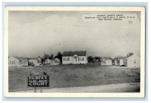 c1930's Fairfax Tourist Court Fort Wayne Indiana IN Unposted Vintage Postcard 