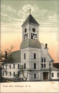 Goffstown New Hampshire NH Town Hall c1910s Postcard