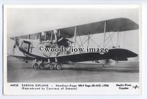 pp1862 - Sabena Biplane - Handley-Page W8-F Regn.00-AHZ c1926 - Pamlin postcard