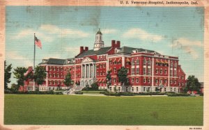 Vintage Postcard U.S. Veteran Hospital Indianapolis Indiana De Wolf News Co. Pub