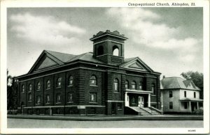 Vtg Postcard Abingdon IL Illinois - Congregational Church - CT Photo Finish UNP