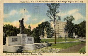 ME - Augusta. WWI Memorial, Augusta House, Capitol Dome