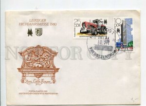 291202 EAST GERMANY GDR 1980 COVER Leipzig fair special cancellations