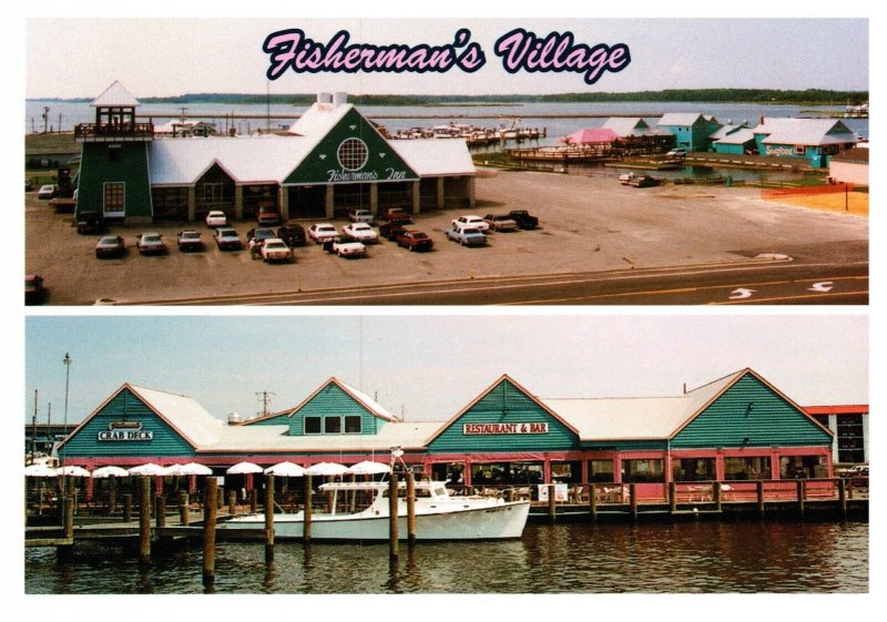 Fisherman's Seafood Market Multi View Crab Deck Gift Shop Chrome Postcard Ephemera Chromo