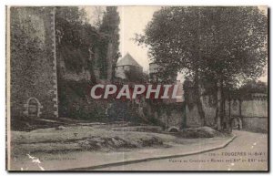 Old Postcard Fougeres Part Castle Ruins