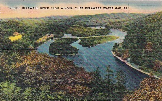 The Delaware River From Winona Cliff Delaware Water Gap Pennsylvania