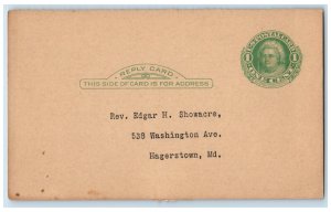 c1930's Banquet Committee Letter Edgard Showacre Hagerstown MD Postal Card