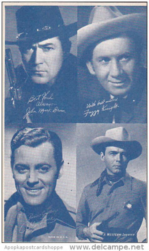 Cowboy Arcade Card John Brown Fuzzy Knight Allen Lane A Western Sheriff