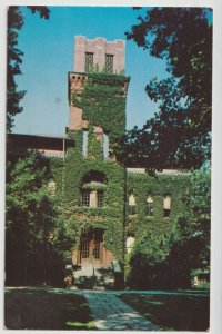 VINTAGE POSTCARD ADMIN BUILDING TRI-STATE COLLEGE CAMPUS ANGOLA INDIANA 1957