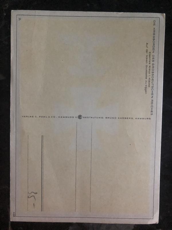 Mint Germany Patriotic Postcard War orders of the Greater German Reich