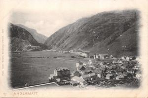 ANDERMATT SWITZERLAND PANORAMA~GEBR WEHRLI PHOTO POSTCARD 1900s