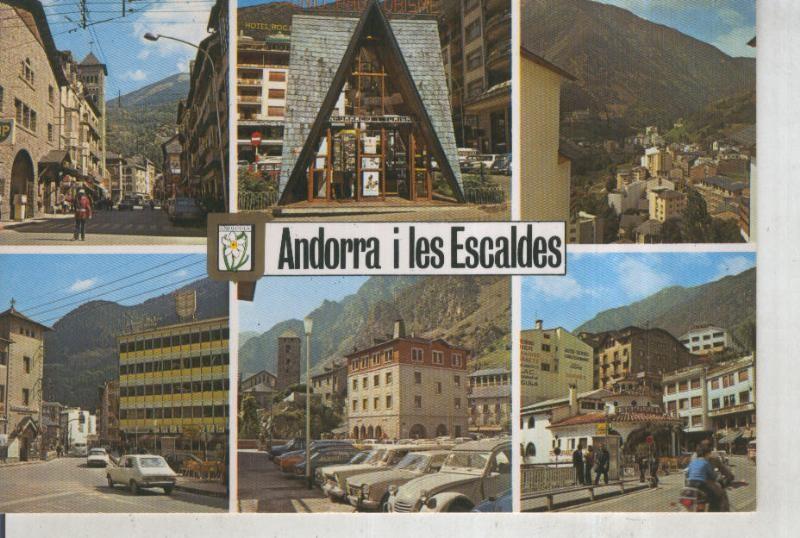 Postal 015773: Vistas varias de Andorra i les Escaldes