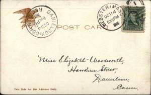 Webster MA School Street c1905 Postcard