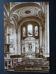 Bristol CHRIST CHURCH Interior - Old RP Postcard by Harvey Barton & Son