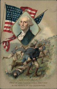 Winsch George Washington American Revolution Patriotic c1910 Vintage Postcard