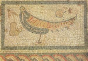 Rudston Roman Bird With Apple Rome Chariot Mythology Yorkshire Mural Postcard