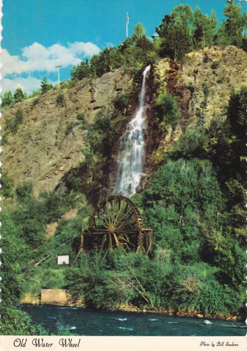 Old Water Wheel At Bridal Veil Falls Idaho Springs Co Colorado Hippostcard