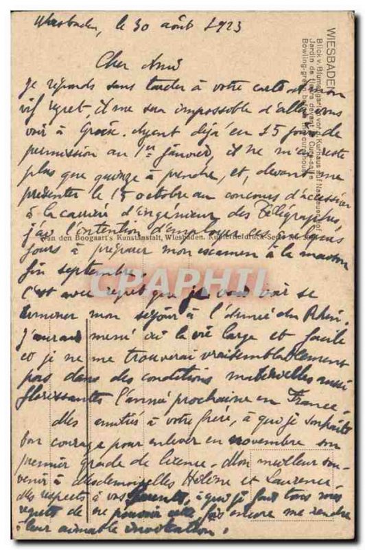 Germany Wiesbaden Old Postcard