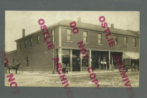 Brookville OHIO RPPC 1909 GENERAL STORE Post Office nr Dayton Greenville Eaton