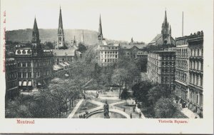 Canada Montreal Victoria Square Vintage Postcard C091