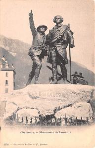  Switzerland Postcard Chamonix Monument de Saussure 