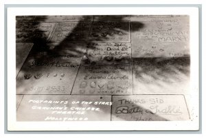 RPPC Footprints of the Stars - Grauman's Chinese Theatre California Grable Marx