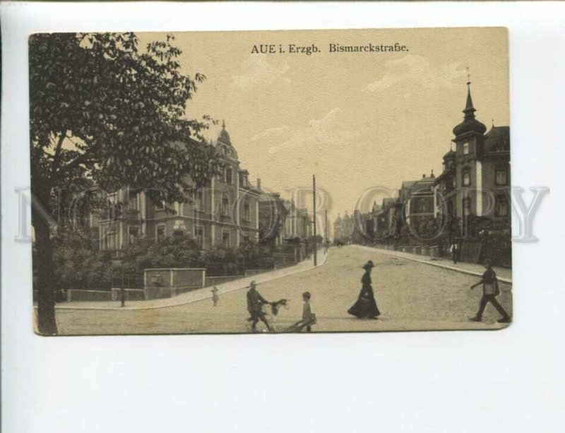 3173896 GERMANY Aue i.Erzgb. Bismarkstrasse Vintage postcard