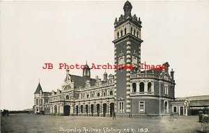 New Zealand, Dunedin, RPPC, Railway Station, FGR Photo No 189