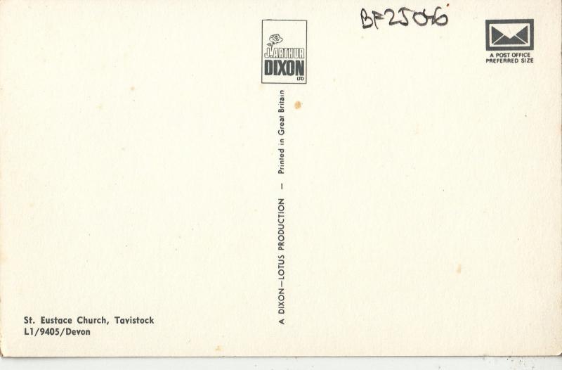 BF25046 devon tavistock st eustace church   UK  front/back image