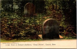 Concord Massachusetts Ma Postcard Rev War - Sleepy Hollow - Nathaniel Hawthorne