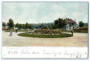 1906 In Cherokee Park Tree Flowers People Louisville Kentucky KY Posted Postcard