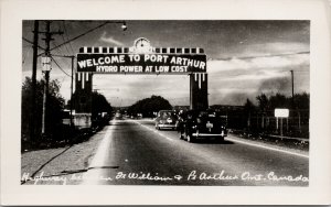 Welcome to Port Arthur Ontario ON Unused Real Photo Postcard F16