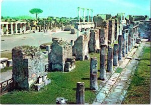 View of the Forum Pompei Scavi Italy Continental 1960s Postcard