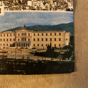 AOHNAI Greece Acropolis VINTAGE Postcard Athens Architecture City view