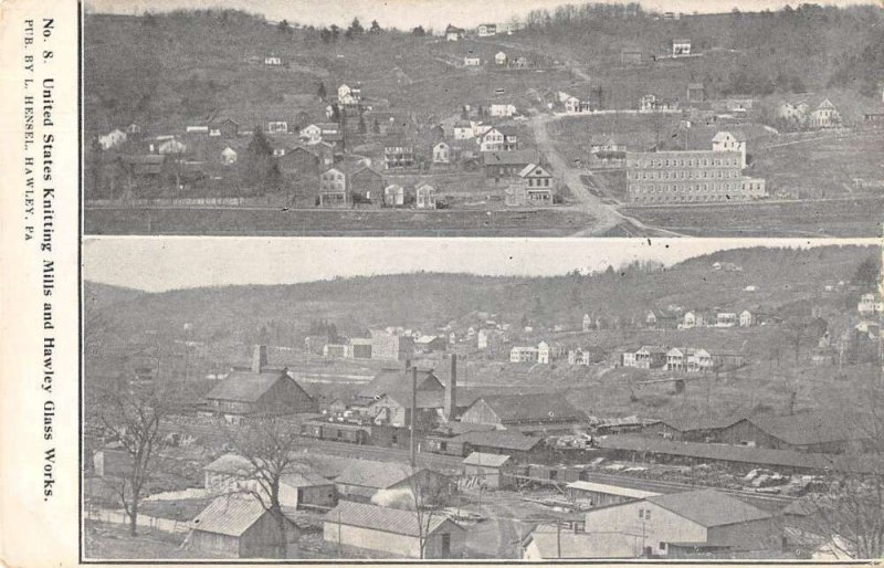 Hawley Pennsylvania Knitting Mills and Hawley Glass Works Factory PC