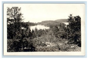 c1930's Scenic View Of River And Trees RPPC Photo Vintage Postcard 