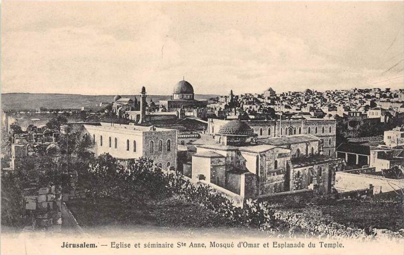 Israel Jerusalem  Aerial View   St.Anne Church   Mosque d'Omar Temple Es...
