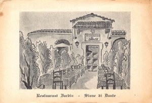 Italy Firenze Restaurant di Dante advertising postcard