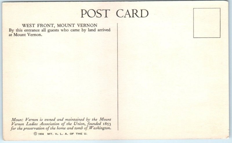 M-107422 West Front Mount Vernon Virginia USA