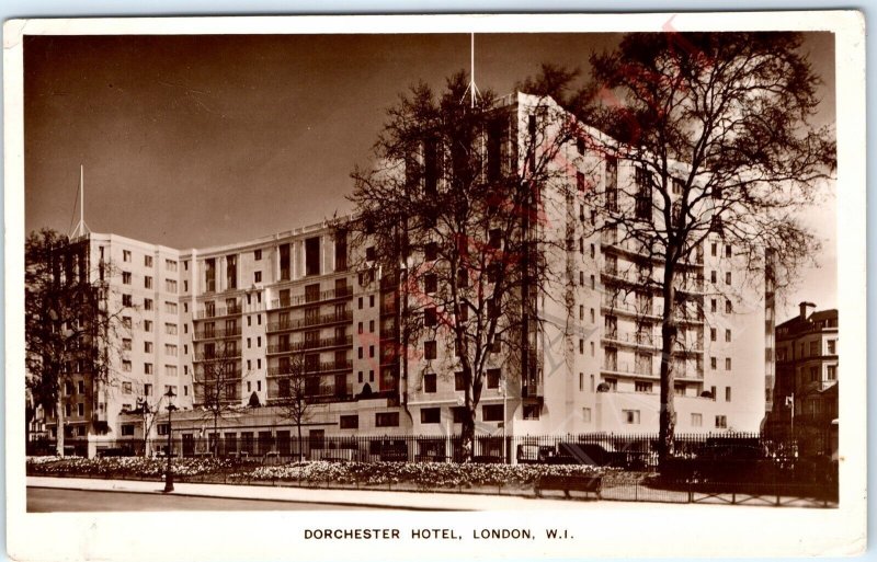 c1910s London, England RPPC Dorchester Hotel Real Photo British Postcard A163