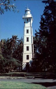 Tahiti French Polynesia Point Venus Lighthouse Vintage Postcard