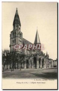 Poissy - L & # 39Eglise Notre Dame - Old Postcard