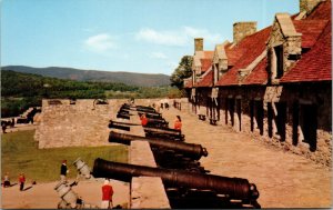 Vtg Fort Ticonderoga South Platform British Iron Cannons New York NY Postcard