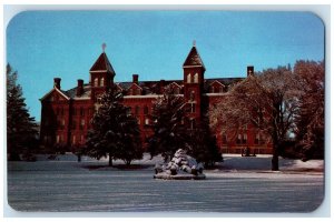 Administration Building In Winter St. Joseph College Rensselaer IN Postcard