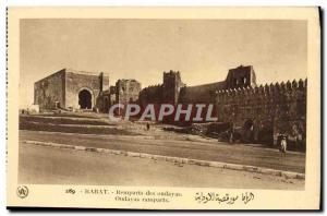 Old Postcard Rabat Oudayas ramparts