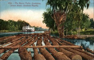 Bayou Teche Louisiana LA Southern Pacific Steamer Sunset Route c1910 Postcard